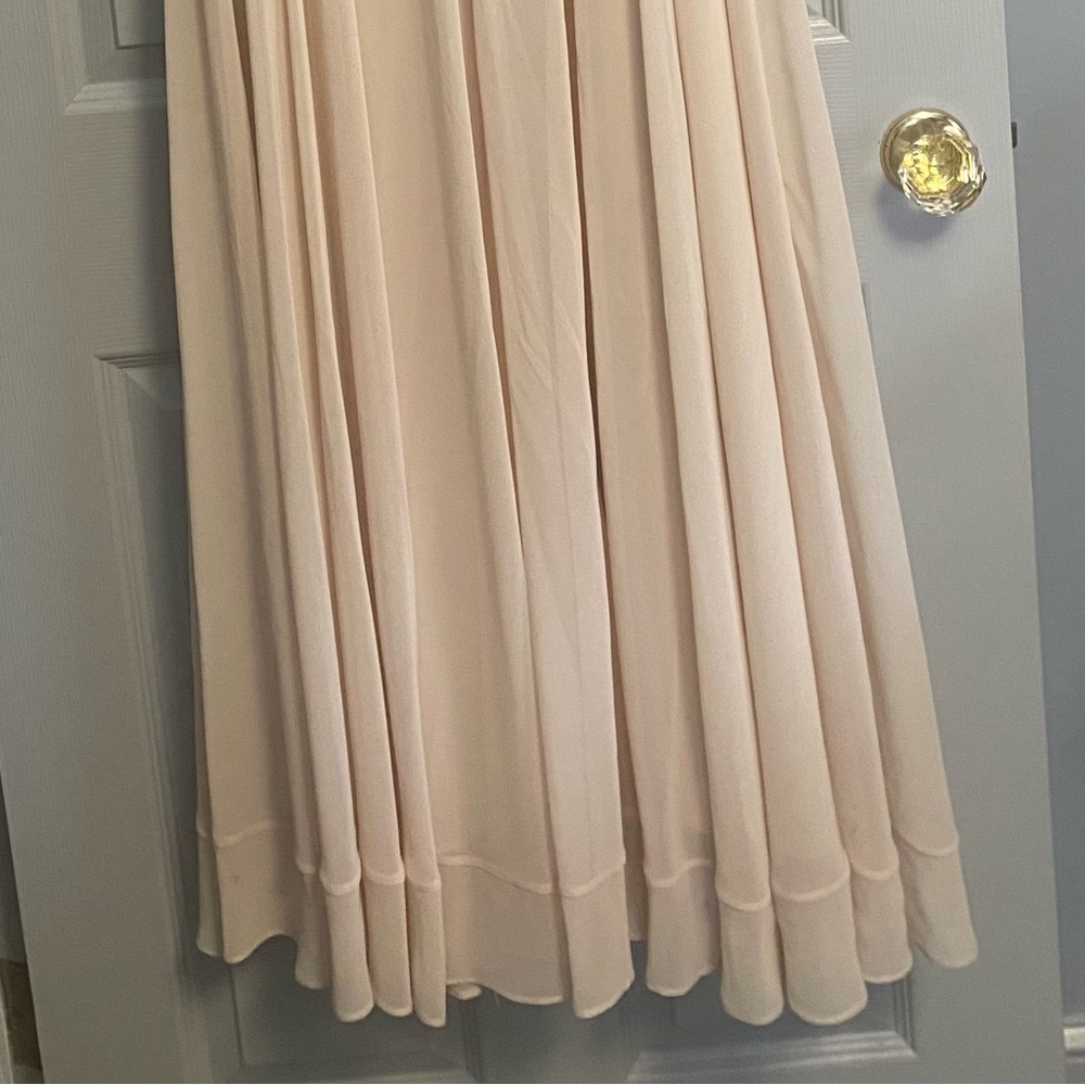 Dancing Queen Cream Blush Floral Lace Illusion Gown - Picture 4 of 6